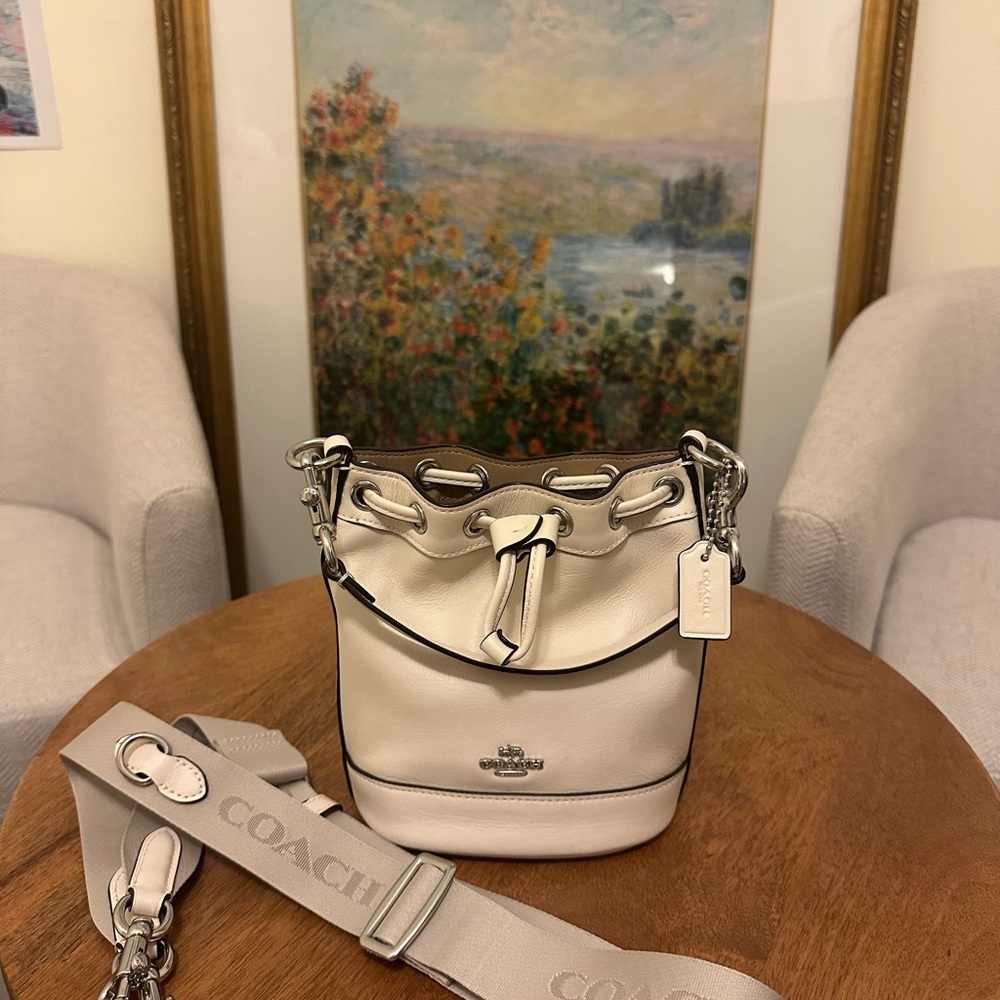 Coach Cream Crossbody Bucket Bag
